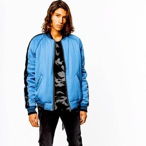 “BRADY” SATIN BOMBER JACKET